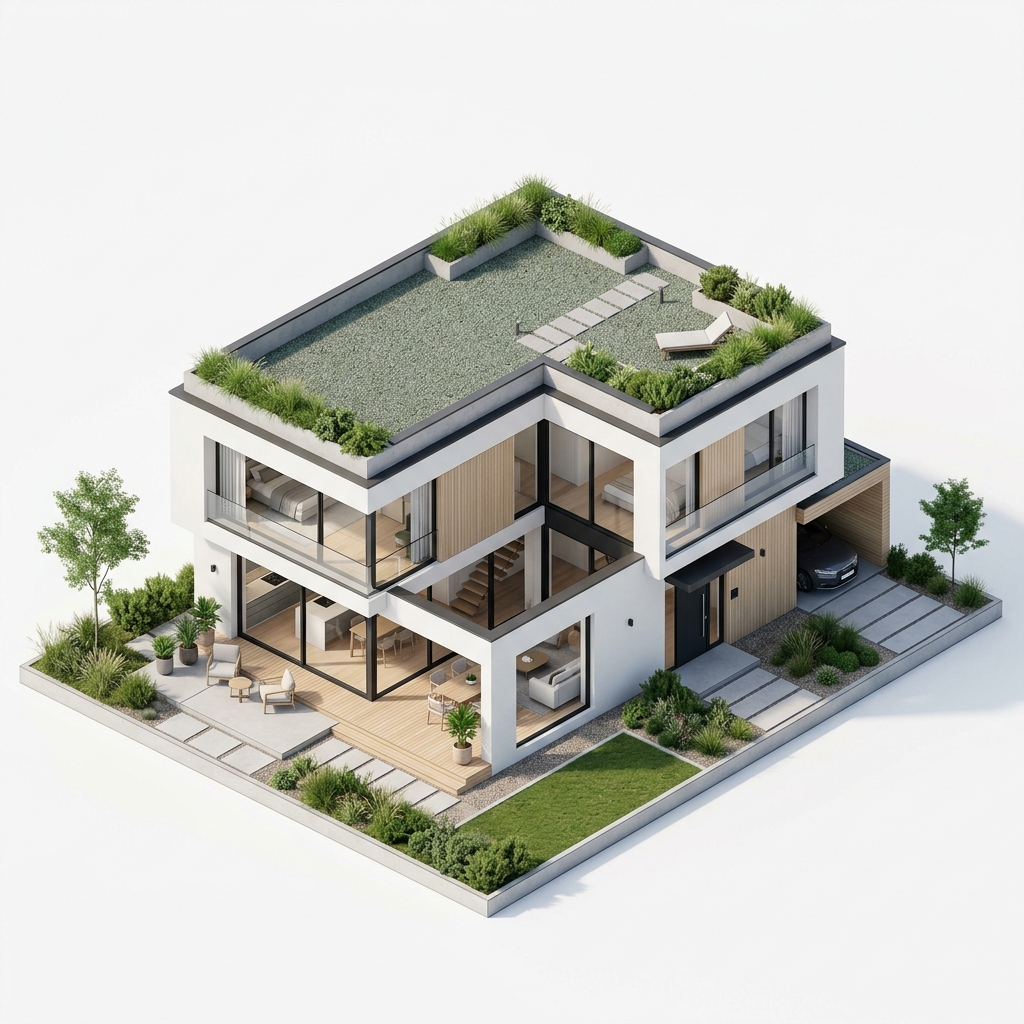 Flachdach 3D